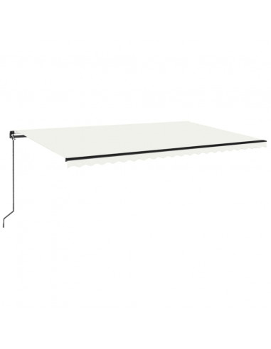 Tenda da Sole Retrattile Manuale LED 500x350 cm Crema
