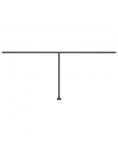 Tenda da Sole Retrattile Manuale LED 500x350 cm Giallo Bianco