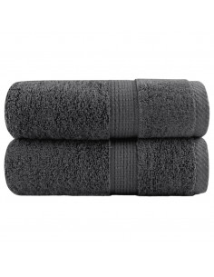 Salviette Premium 2 pz Antracite 30x30 cm 600gsm 100% Cotone 2