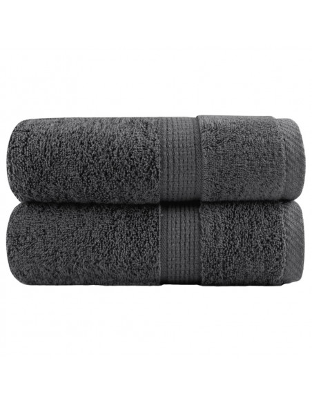 Salviette Premium 2 pz Antracite 30x30 cm 600gsm 100% Cotone