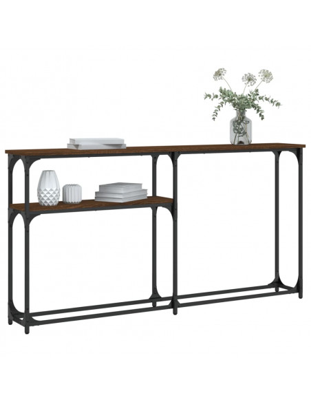 Tavolo Consolle Rovere Marrone 145x22,5x75 cm Legno Multistrato