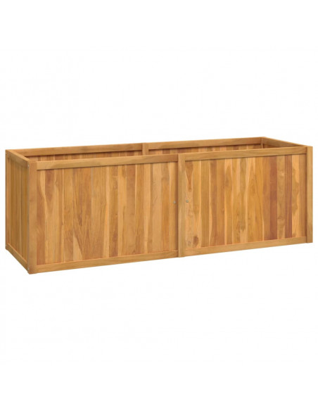 Letto da Giardino Rialzato 150x50x50 cm Legno Massello di Teak