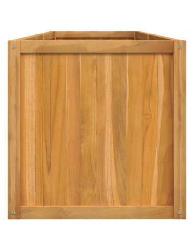 Letto da Giardino Rialzato 150x50x50 cm Legno Massello di Teak