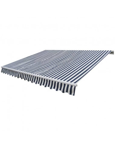 Tenda da Sole Pieghevole Motorizzata 400 cm Blu/Bianca