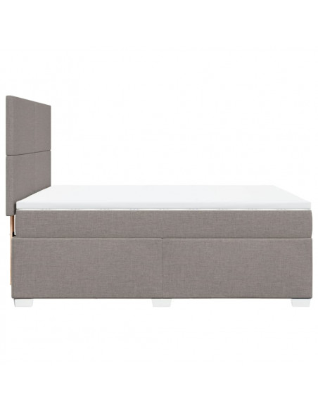 Giroletto a Molle con Materasso Tortora 140x200 cm in Tessuto