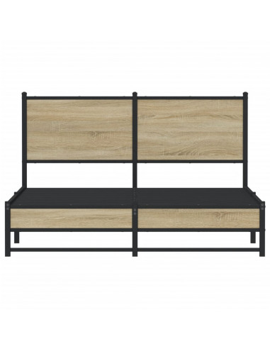 Giroletto con Testiera in Metallo Rovere Sonoma 150x200 cm