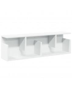 Mobile a Parete 100x20x30 cm Bianco in Legno Multistrato 2
