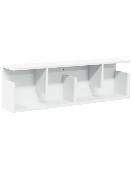 Mobile a Parete 100x20x30 cm Bianco in Legno Multistrato