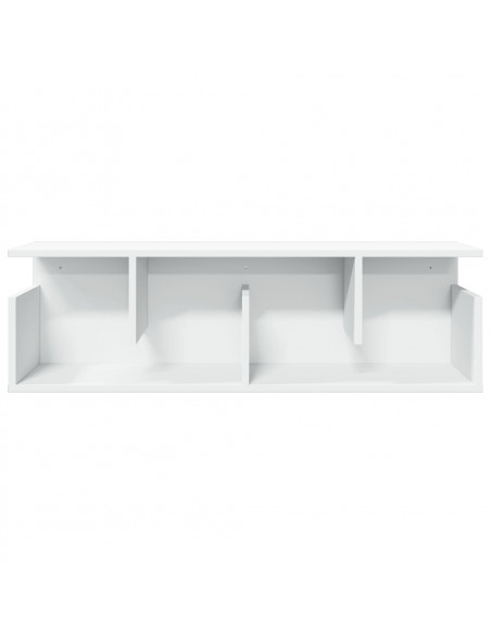 Mobile a Parete 100x20x30 cm Bianco in Legno Multistrato