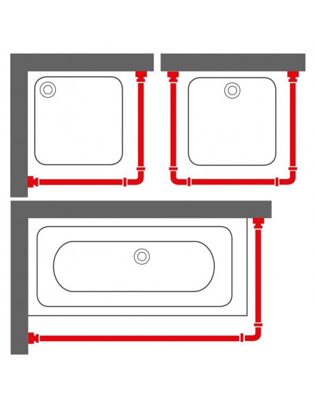 Sealskin Set Binario per Tenda da Doccia Easy-Roll Bianco