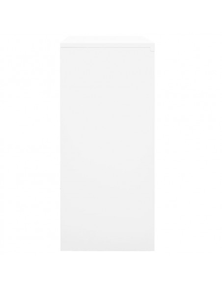Armadio per Ufficio Anta Scorrevole Bianco 90x40x90cm Acciaio