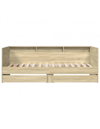 Divano Letto con Cassetti Rovere Sonoma 75x190 cm Multistrato