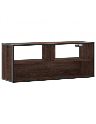 Mobile TV Rovere Marrone 100x31x39,5 cm in Truciolato e Metallo
