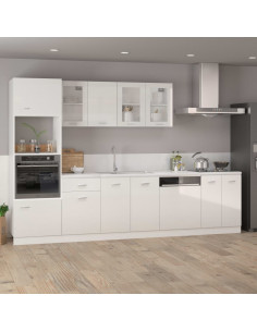 Mobile Microonde “Lyon” Bianco Lucido 60x57x207 cm 2
