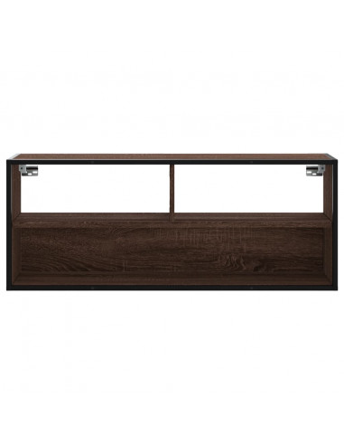 Mobile TV Rovere Marrone 100x31x39,5 cm in Truciolato e Metallo