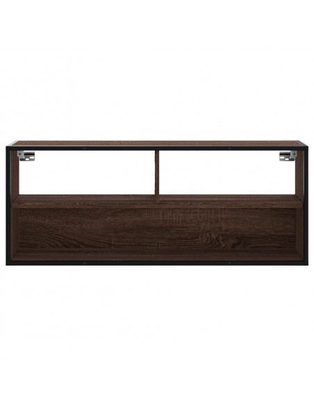 Mobile TV Rovere Marrone 100x31x39,5 cm in Truciolato e Metallo