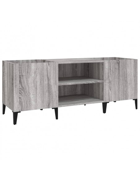 Mobile Porta Dischi Grigio Sonoma 121x38x48cm Legno Multistrato