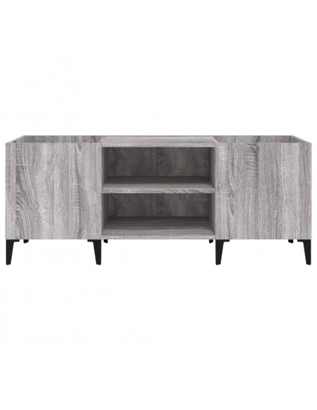 Mobile Porta Dischi Grigio Sonoma 121x38x48cm Legno Multistrato