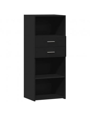 Credenza Nera 50x42,5x124 cm in Legno Multistrato