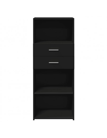 Credenza Nera 50x42,5x124 cm in Legno Multistrato
