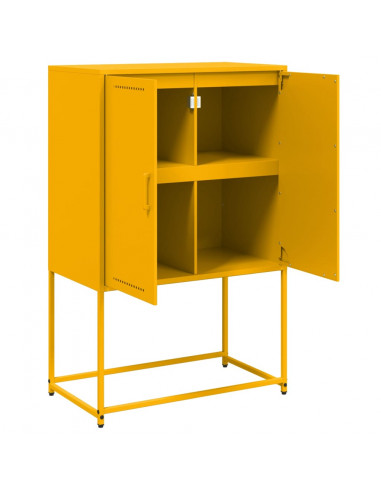 Credenza Giallo Senape 68,5x38,5x107 cm in Acciaio
