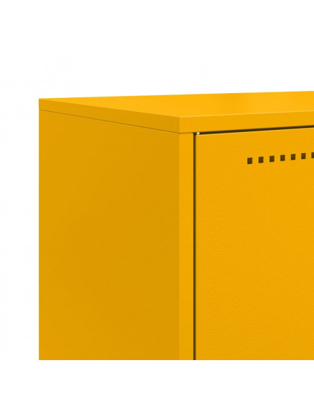 Credenza Giallo Senape 68,5x38,5x107 cm in Acciaio