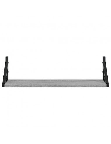 Mensole da Parete 2pz Grigio Sonoma 60x15x15,5 cm