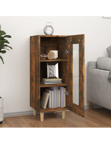 Credenza Rovere Fumo 34,5x34x90 cm in Legno Multistrato