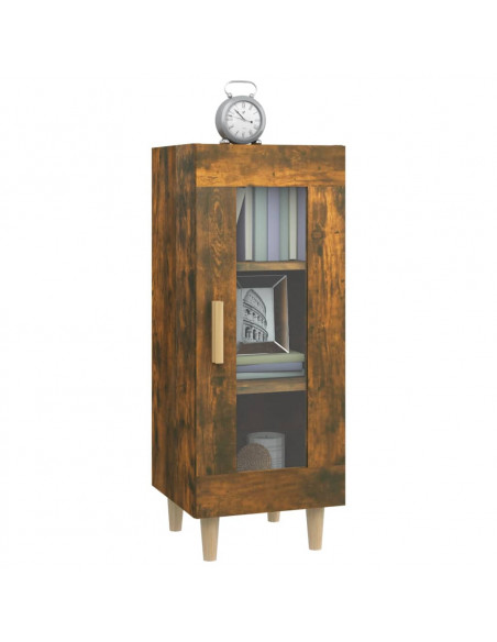 Credenza Rovere Fumo 34,5x34x90 cm in Legno Multistrato