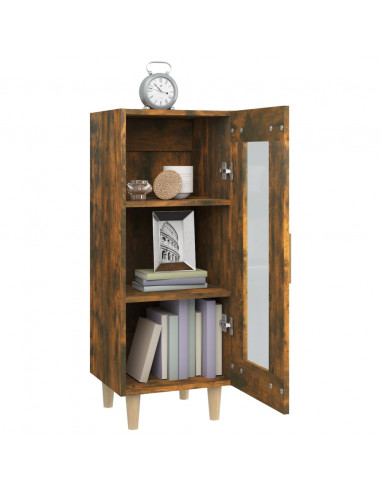 Credenza Rovere Fumo 34,5x34x90 cm in Legno Multistrato