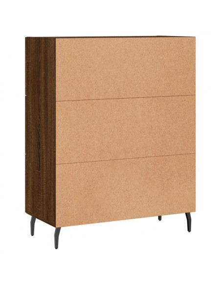 Credenza Rovere Marrone 69,5x34x90 cm in Legno Multistrato