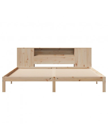Letto Libreria senza Materasso 180x200 cm in Legno di Pino