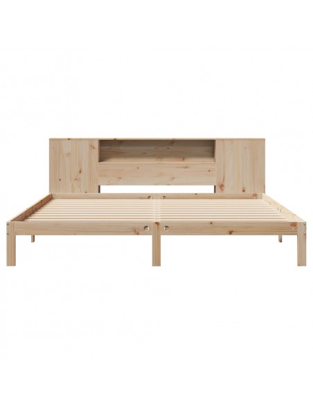 Letto Libreria senza Materasso 180x200 cm in Legno di Pino