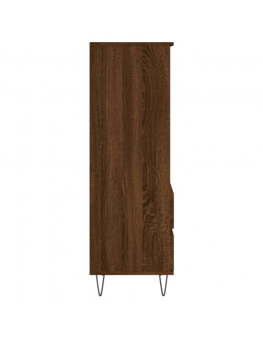 Credenza Rovere Marrone 40x36x110 cm in Legno Multistrato