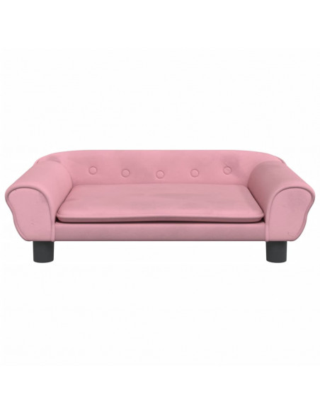 Lettino per Cani Rosa 70x48x22 cm in Velluto