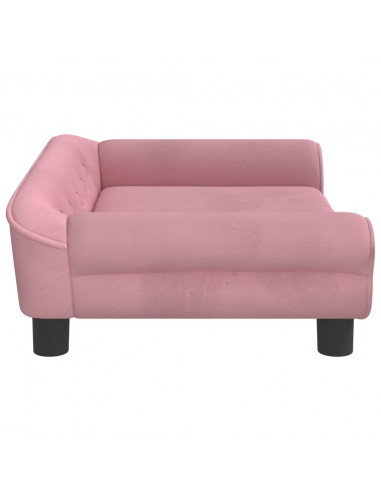 Lettino per Cani Rosa 70x48x22 cm in Velluto
