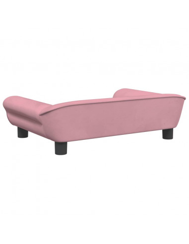 Lettino per Cani Rosa 70x48x22 cm in Velluto