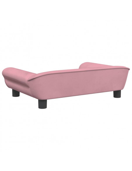 Lettino per Cani Rosa 70x48x22 cm in Velluto