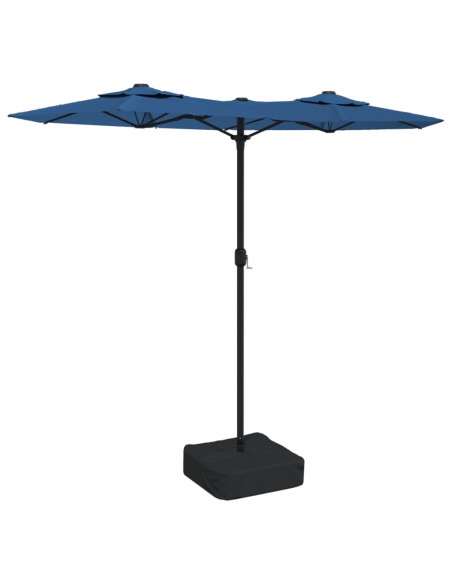 Ombrellone a Doppia Testa Azzurro 316x240 cm