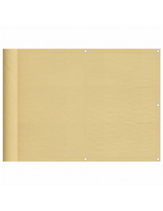 Paravento da Balcone Sabbia 75x300 cm 100% Poliestere Oxford 2