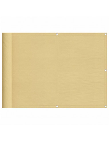 Paravento da Balcone Sabbia 75x300 cm 100% Poliestere Oxford