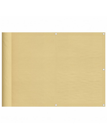 Paravento da Balcone Sabbia 75x300 cm 100% Poliestere Oxford