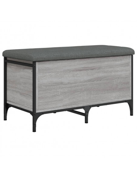 Panca Portaoggetti Grigio Sonoma 82x42x45 cm Legno Multistrato