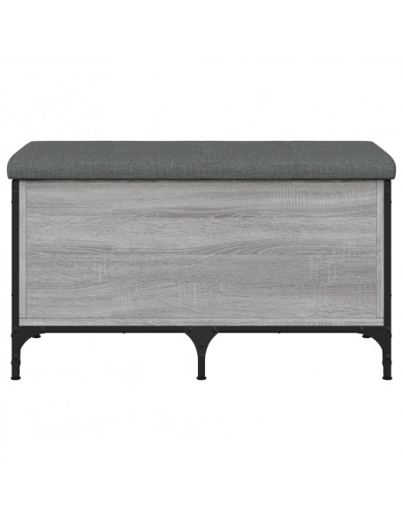Panca Portaoggetti Grigio Sonoma 82x42x45 cm Legno Multistrato