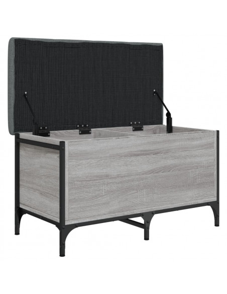 Panca Portaoggetti Grigio Sonoma 82x42x45 cm Legno Multistrato