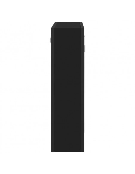 Mobile da Bagno con Specchio Nero 60x16x60 cm Legno Multistrato