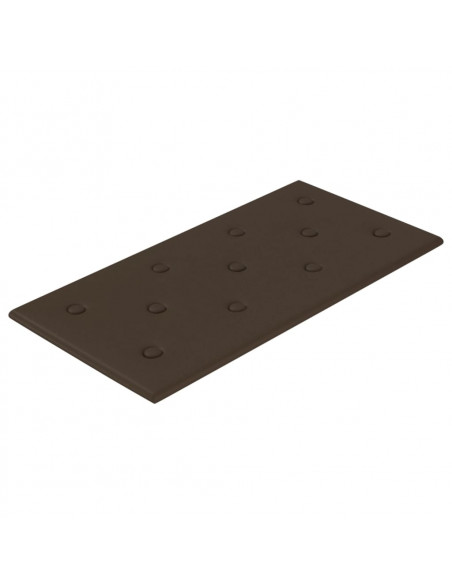 Pannelli Murali 12 pz Marroni 60x30 cm Similpelle 2,16 m²