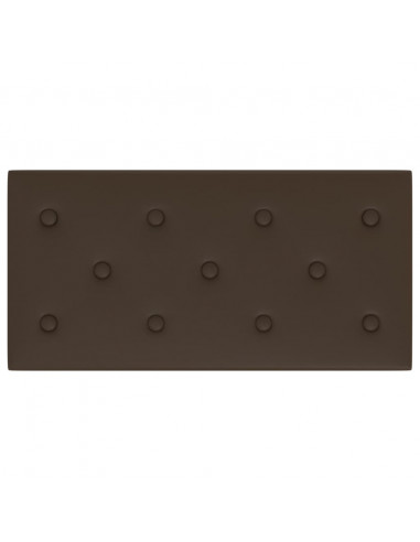 Pannelli Murali 12 pz Marroni 60x30 cm Similpelle 2,16 m²
