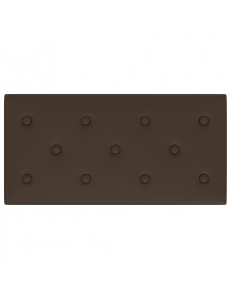 Pannelli Murali 12 pz Marroni 60x30 cm Similpelle 2,16 m²
