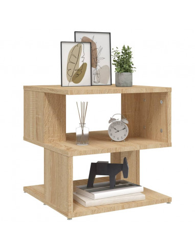 Tavolino Rovere Sonoma 40x40x40 cm in Legno Multistrato